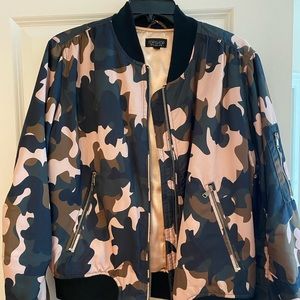 Topshop Camo Bomber Jacket